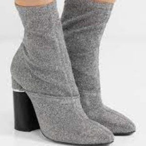 3.1 Phillip Lim Kyoto metallic stretch-knit sock boots- Womens